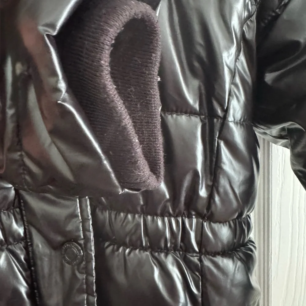 abercrombie kids Black Puffer Coat with Hood